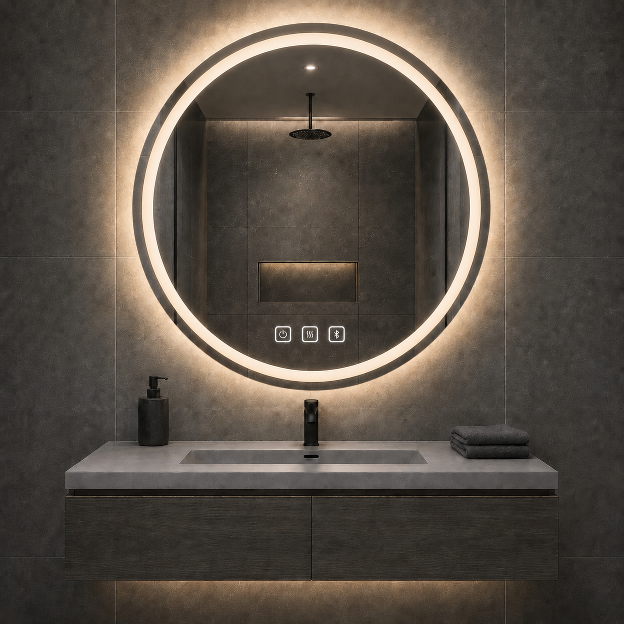 LUMINIX Aura Yuvarlak LED Ayna