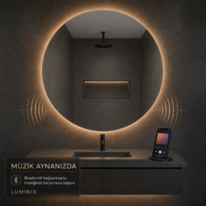 LUMINIX Orbis Yuvarlak LED Ayna - Görsel 5