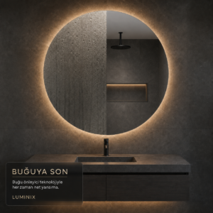 LUMINIX Orbis Yuvarlak LED Ayna - Görsel 6