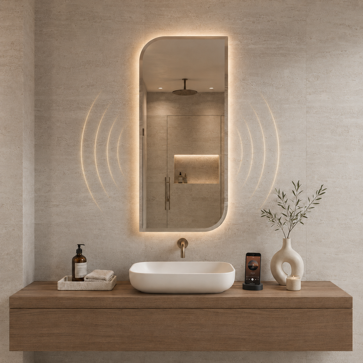 LUMINIX Aria Asimetrik LED Ayna - Görsel 5