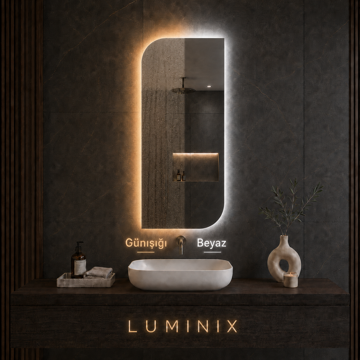 LUMINIX Aria Asimetrik LED Ayna