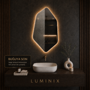 LUMINIX Luna Asimetrik LED Ayna - Görsel 4
