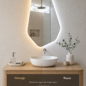LUMINIX Mira Asimetrik LED Ayna - Görsel 4