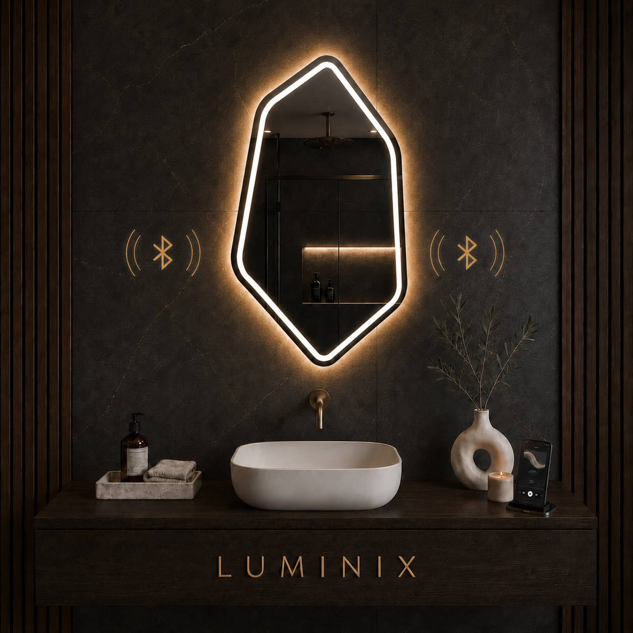 LUMINIX Vion Asimetrik LED Ayna - Görsel 3